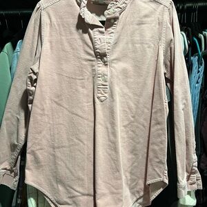 Loft Blush Long Sleeve Button-Up Shirt Size Medium